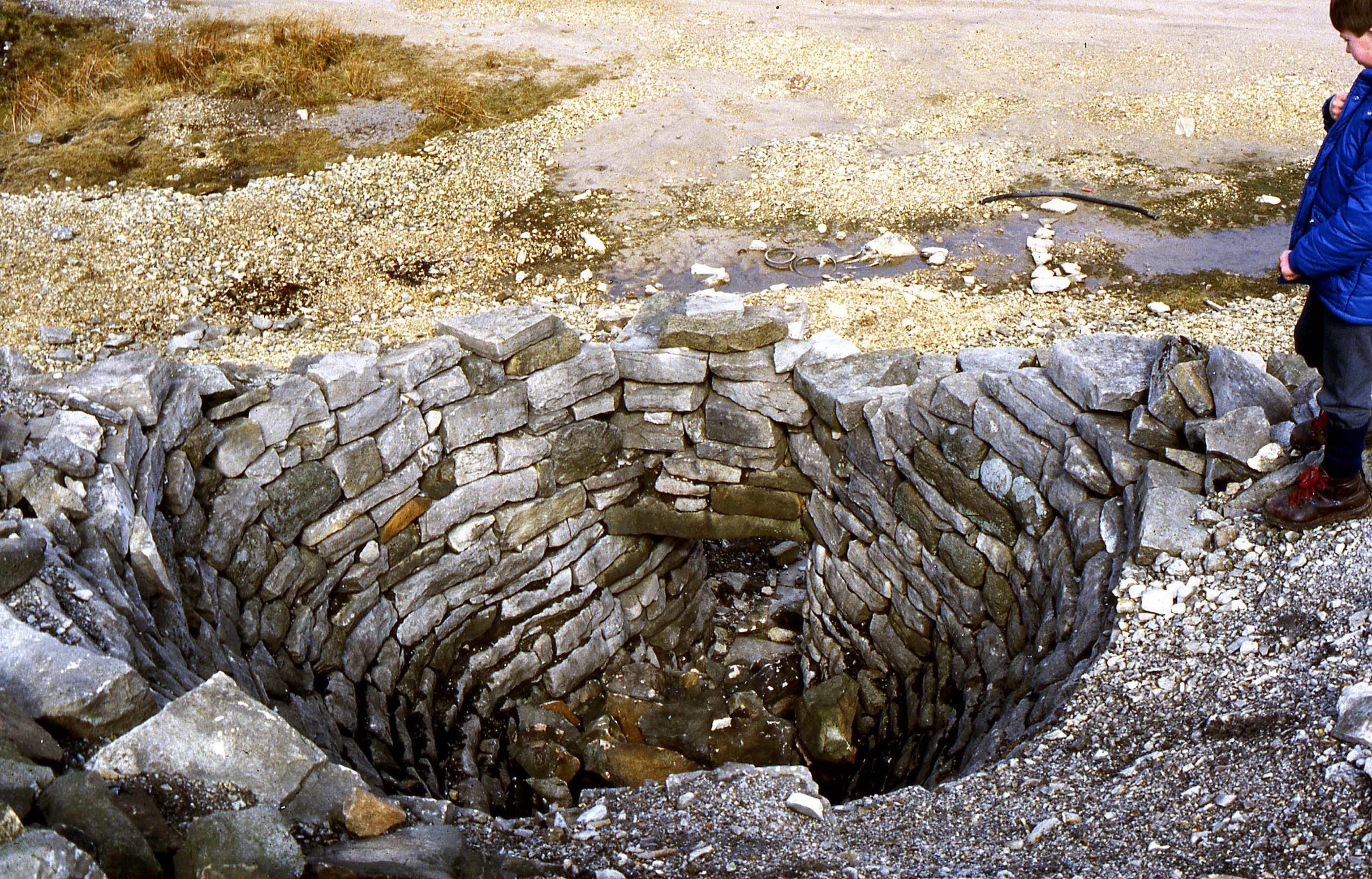 Beevor Mine ore slide Grassington Moor April 1987
